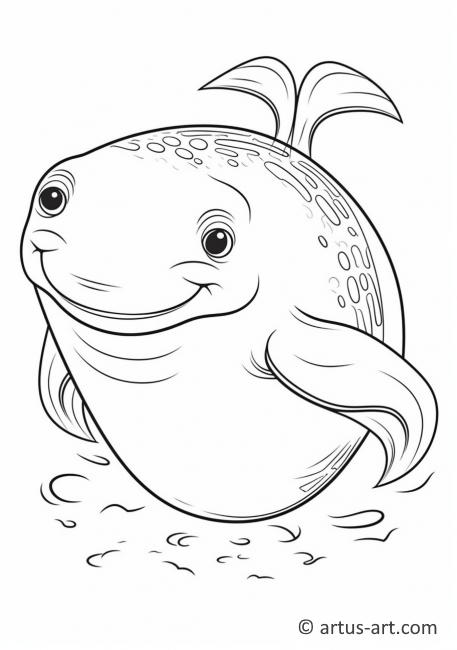 Cute Humpback Whale Coloring Page